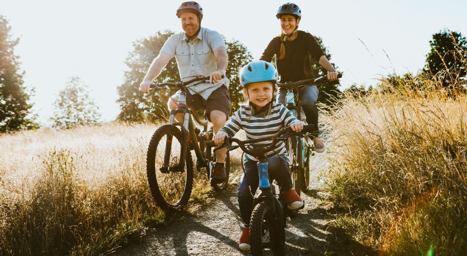 people riding bikes