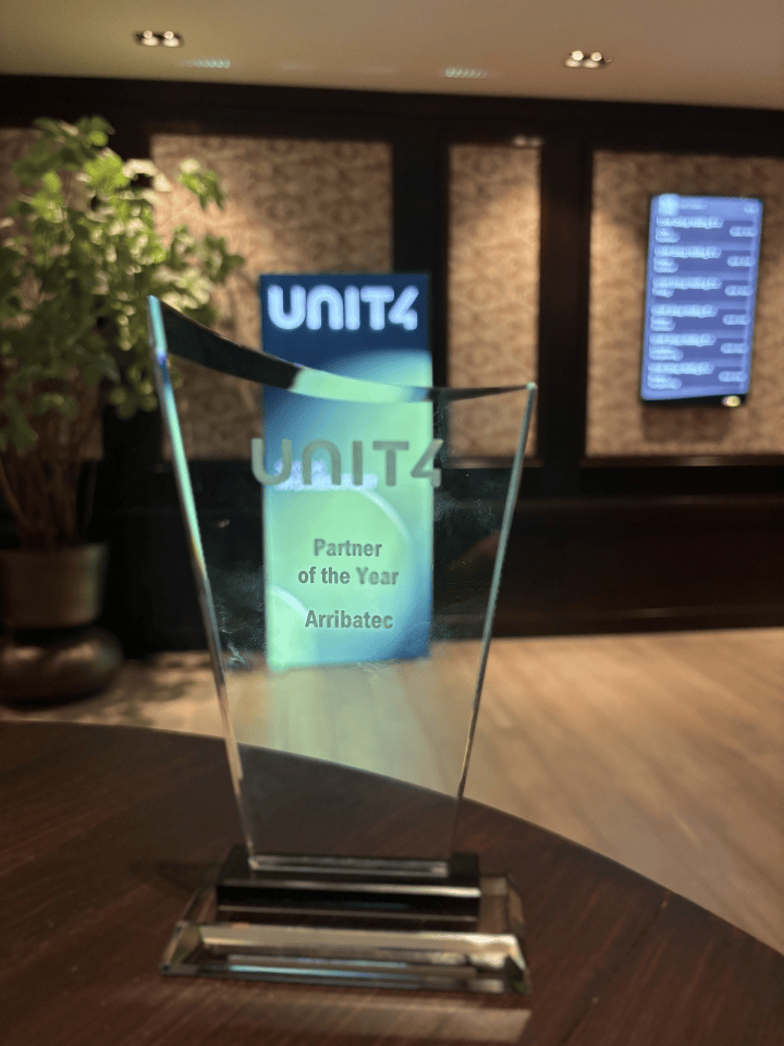 Arribatec were honoured following another record-breaking year of work, with more Unit4 Cloud implementations than ever before, as well as developing more software solutions to help customers to get the most out of their Unit4 system.
