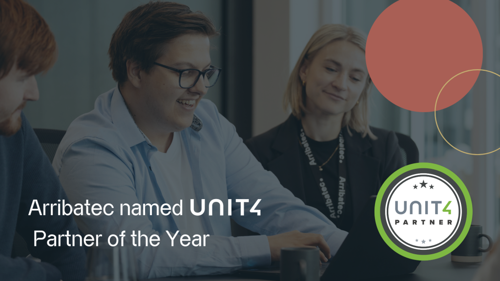 Arribatec were honoured following another record-breaking year of work, with more Unit4 Cloud implementations than ever before, as well as developing more software solutions to help customers to get the most out of their Unit4 system.
