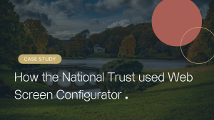 Text How the national trust used web screen configurator Image: A landscape of a lake and regency era stone bridge
